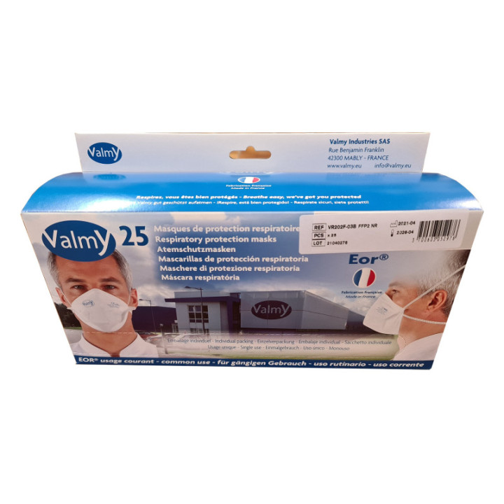 Masque respiratoire FFP2 médical VALMY fabriqué en France
