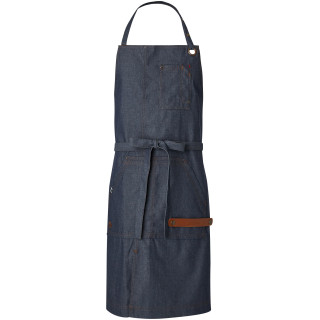 Tablier denim sangle cuir AUTHENTIQUE MOLINEL cuisine