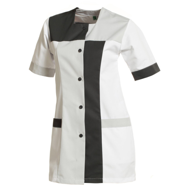 Tunique médicale femme PERRINE MOLINEL col carré tricolore