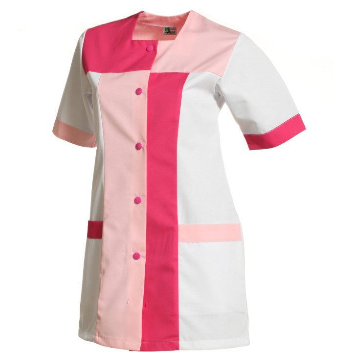 Tunique médicale femme PERRINE MOLINEL col carré tricolore