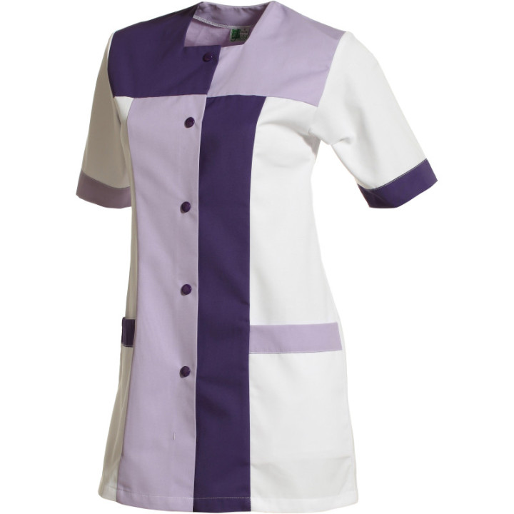 Tunique médicale femme PERRINE MOLINEL col carré tricolore