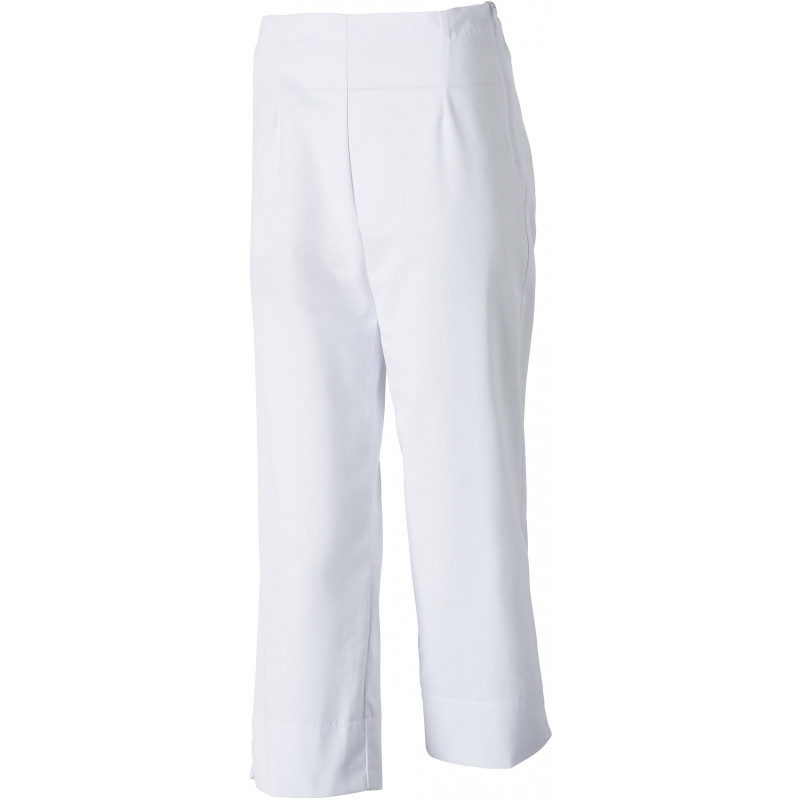 Pantacourt blanc femme MOLINEL SINAN ceinture élastiquée coupe ventre plat