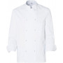 Veste cuisine blanc MANCHES LONGUES boutons pression Molinel