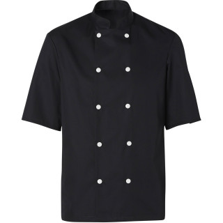 Veste cuisinier noire manches courtes Molinel professionnelle