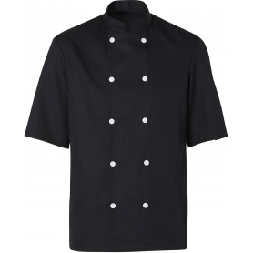 Veste cuisinier noire manches courtes Molinel