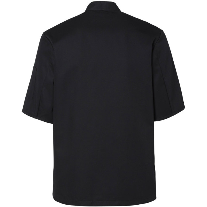 Veste cuisinier noire manches courtes Molinel professionnelle