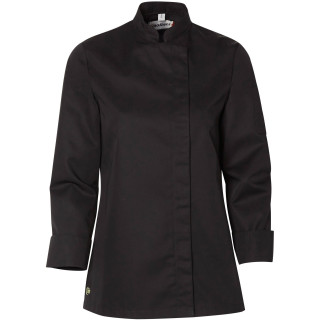 Veste de cuisine femme BAMA manches longues noir Molinel