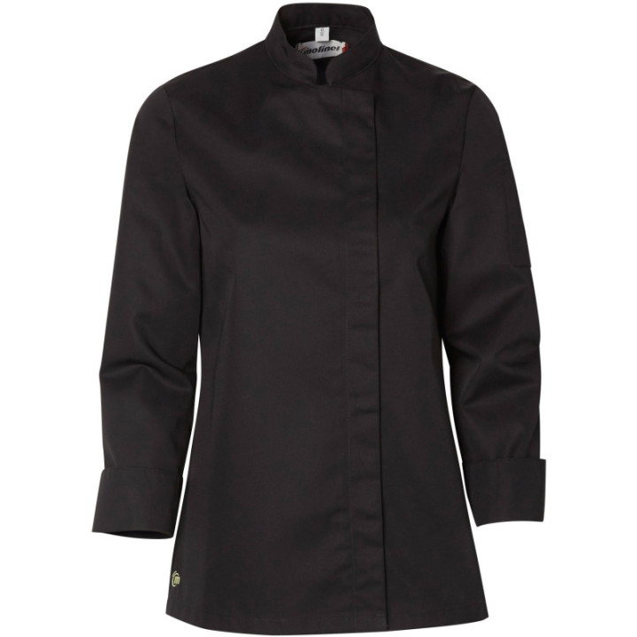 Veste de cuisine femme BAMA manches longues noir Molinel