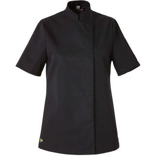 Veste de cuisine femme noire Molinel Bama manches courtes