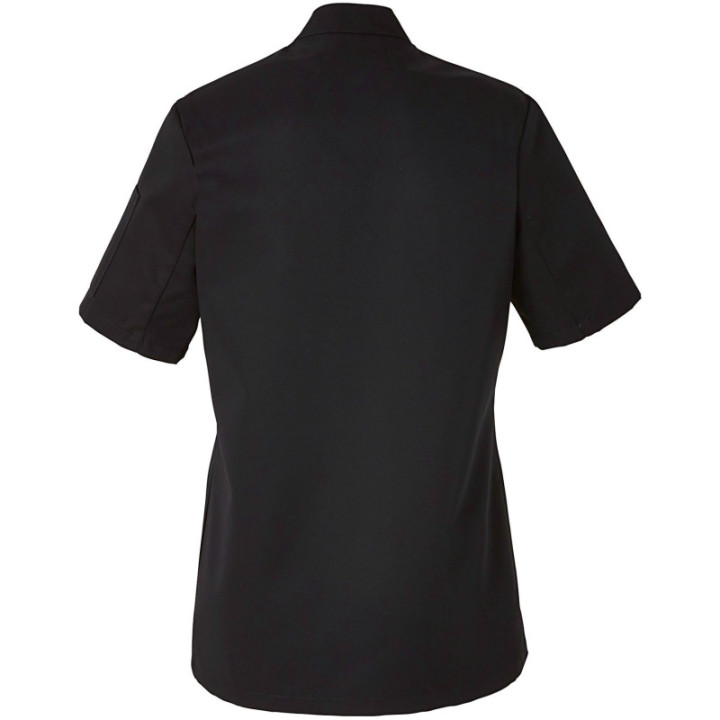 Veste de cuisine femme noire Molinel Bama manches courtes