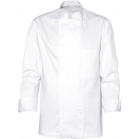 Veste cuisine 100% coton MANCHES LONGUES boutons pression Molinel