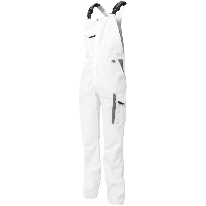 Cotte à bretelles de travail blanche WHITE & PRO Molinel