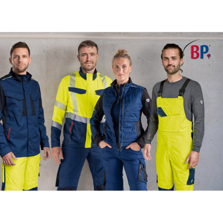 Cotte à bretelles électricien multirisques BP haute visibilité