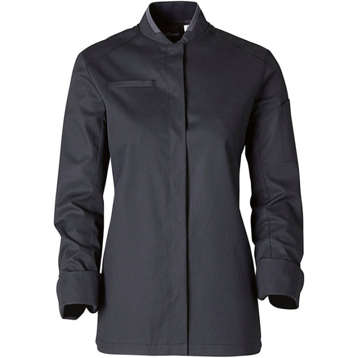 Veste de cuisine femme BLACKSTITCH noire MOLINEL pro