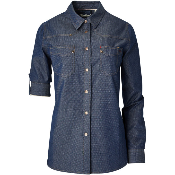 Chemise femme jean Molinel travail cuisine service