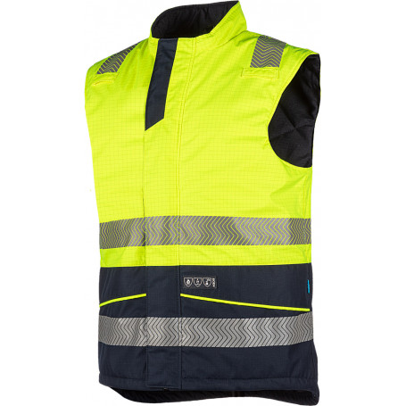 Gilet sans-manches haute visibilité ignifugé et antistatique