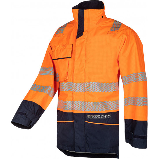 Parka étanche haute visibilité avec protection ARC