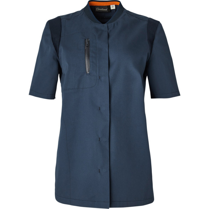 Veste de cuisine femme MOLINEL bleu pour cuisinière