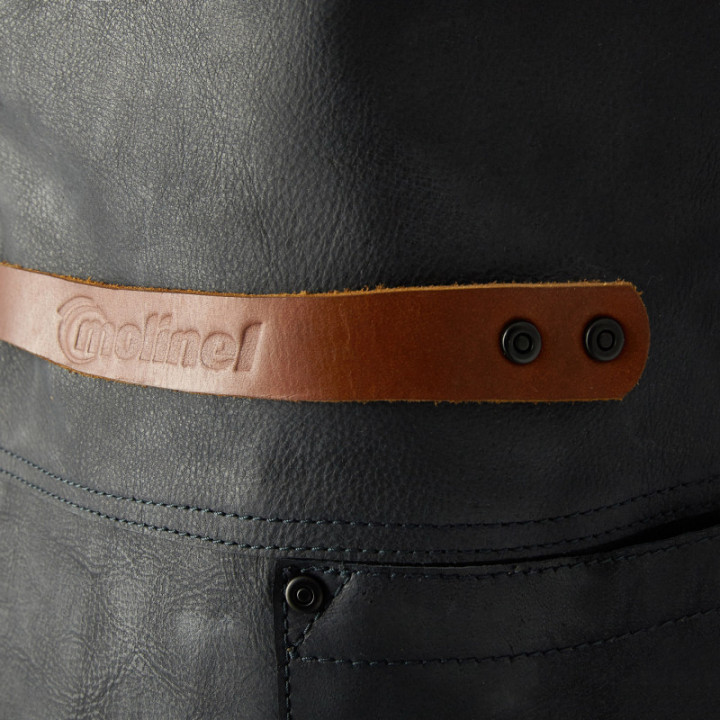 Tablier bavette cuir authentique MOLINEL cuisine pro