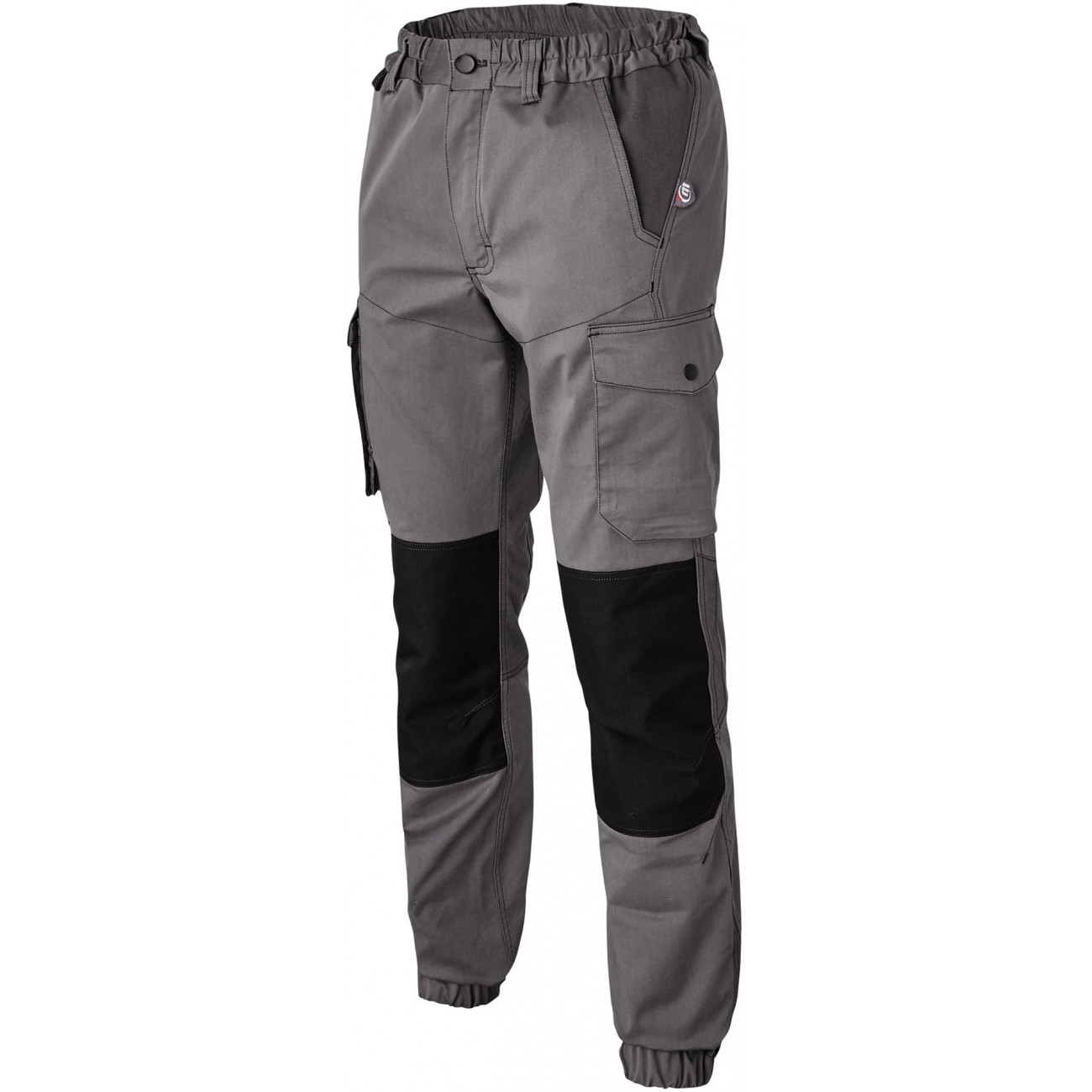 Pantalon de travail Coton/Polyester, Renfort genoux, 2 poches cotés, Elastiqué cheville MOLINEL