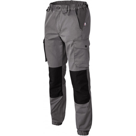 Pantalon de travail Coton/Polyester, Renfort genoux, 2 poches cotés, Elastiqué cheville MOLINEL