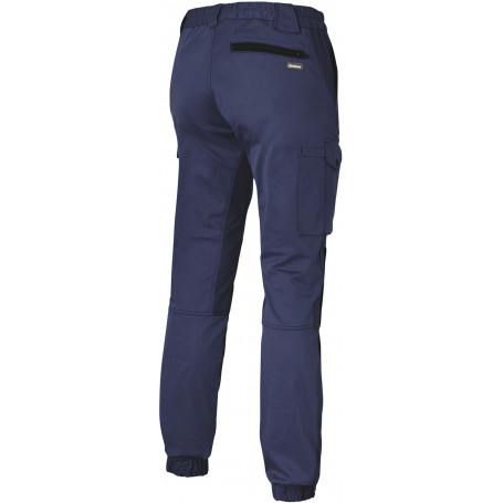 Pantalon de travail Coton/Polyester, Renfort genoux, 2 poches cotés, Elastiqué cheville MOLINEL