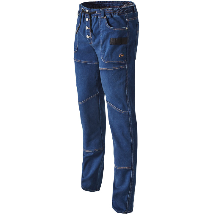 Pantalon de travail look jean molleton DENIM MOLINEL