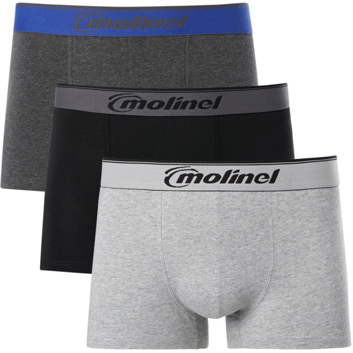 Boxers homme x3 coton stretch MOLINEL sous-vêtements pro