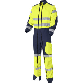 Combinaison double glissière haute visibilité entretien industriel