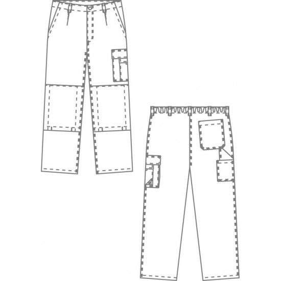 Pantalon professionnel de marque BP 100% coton avec protection genoux