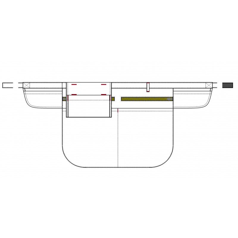 Tablier de serveur 2 poches zippées CLAIRE-FONCET