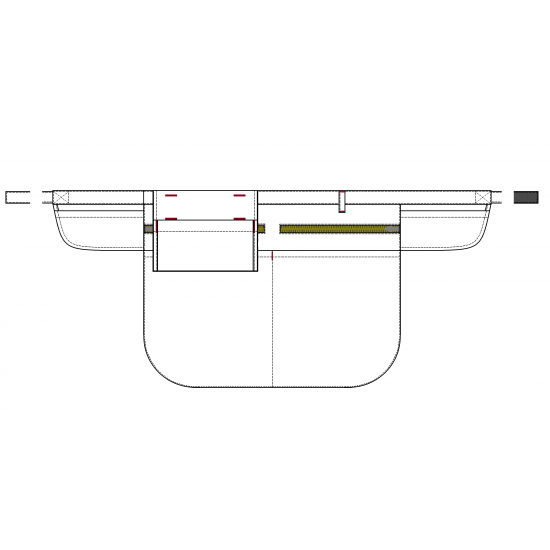 Tablier de serveur 2 poches zippées CLAIRE-FONCET