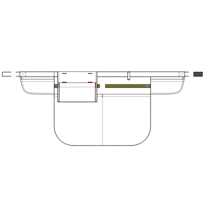 Tablier de serveur 2 poches zippées CLAIRE-FONCET