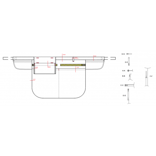 Tablier de serveur 2 poches zippées CLAIRE-FONCET