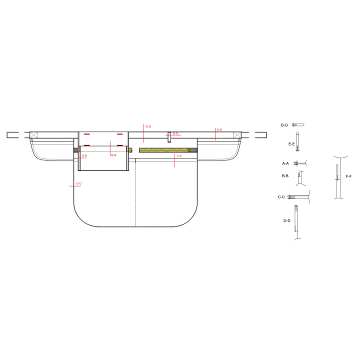 Tablier de serveur 2 poches zippées CLAIRE-FONCET