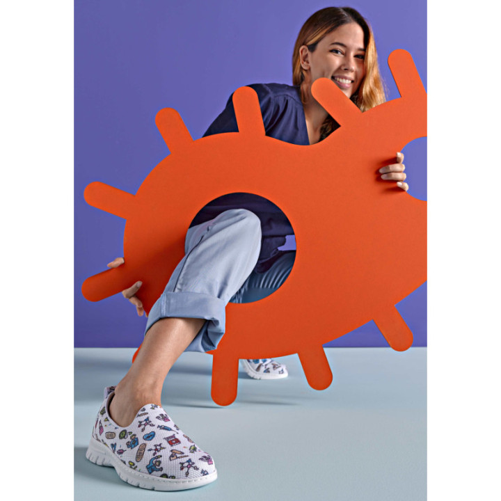 Mocassin médical infirmier léger respirant DIAN blanc