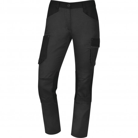 Pantalon de travail femme coupe regular 7 poches avec poches genoux