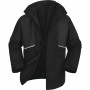 Parka 5 en 1 en polyester pongée enduit PVC