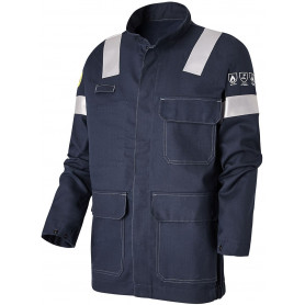 Veste-Blouson de travail multirisques bandes rétro zone ATEX