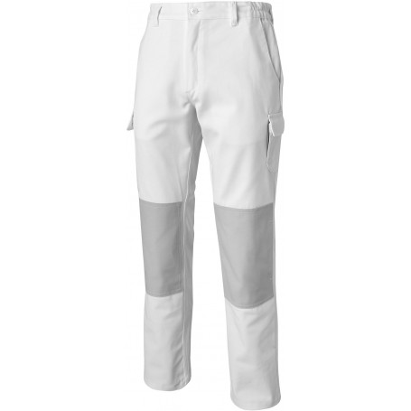 Pantalon blanc peintre et électricien avec poches genoux