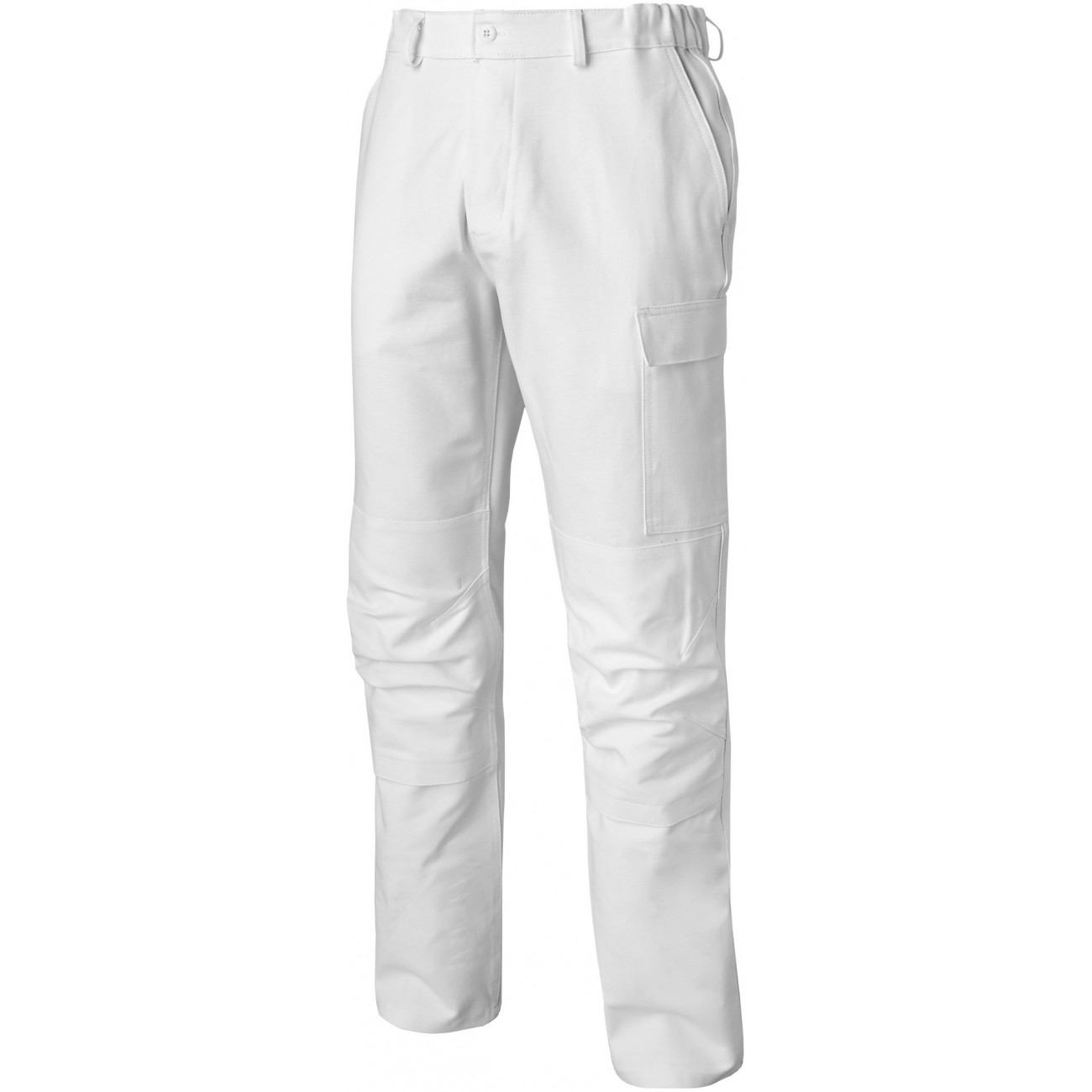 Pantalon de peintre et ravaleur 100% coton blanc