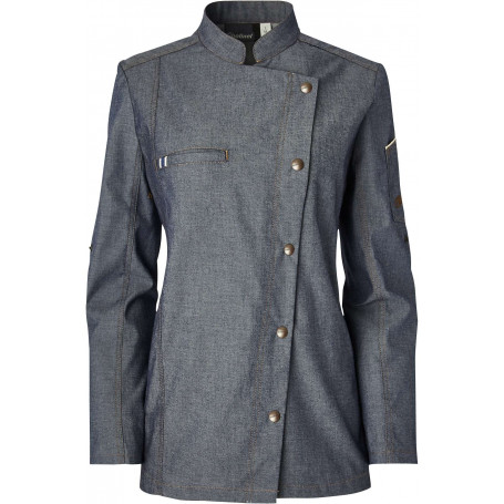 Veste cuisine femme denim AUTHENTIQUE