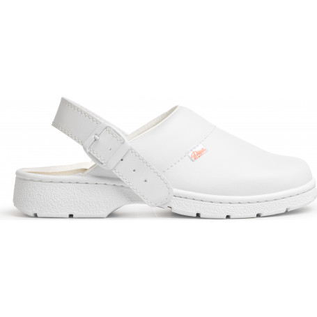 Sabot en cuir blanc