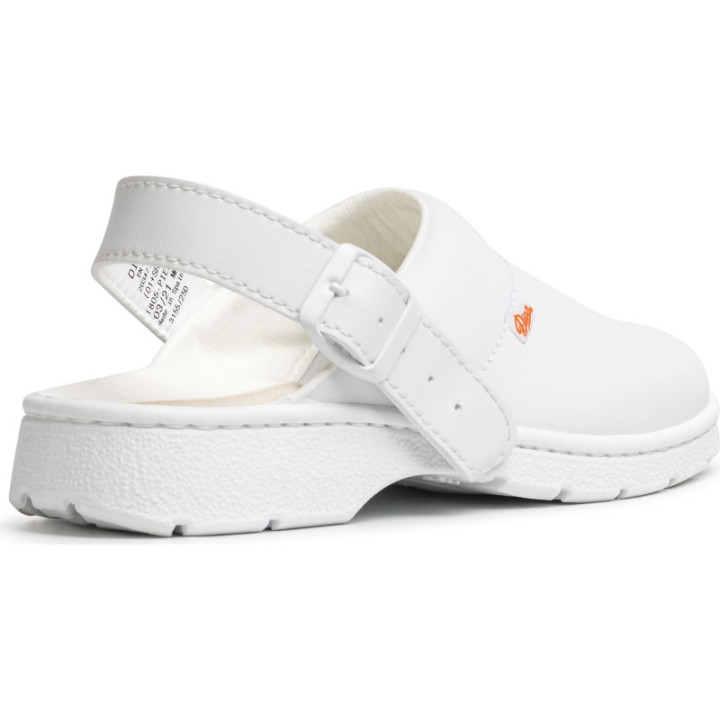 Sabot en cuir blanc DIAN antidérapant pour milieu médical