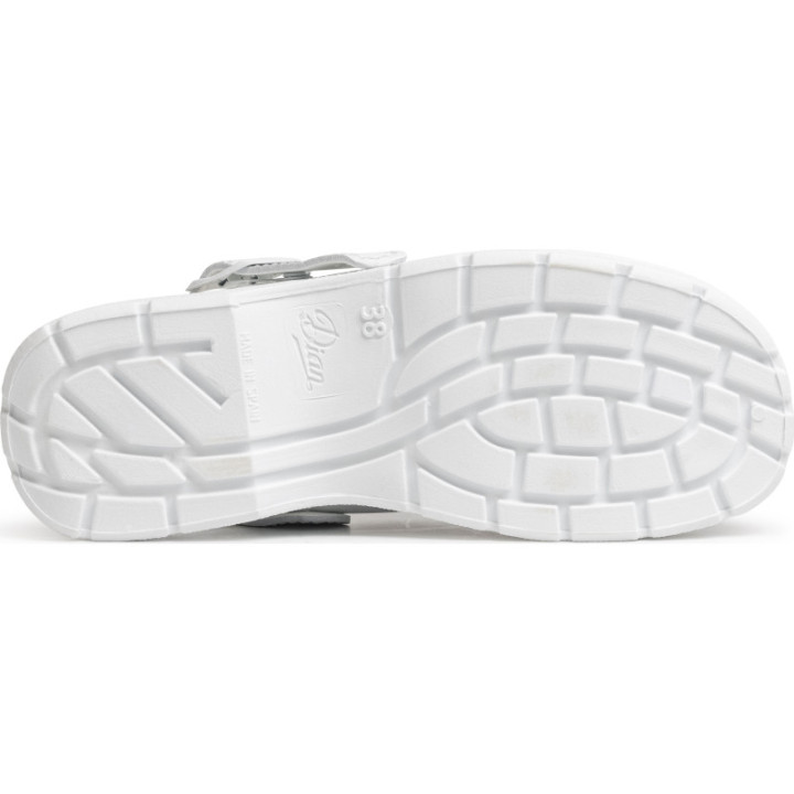 Sabot en cuir blanc DIAN antidérapant pour milieu médical