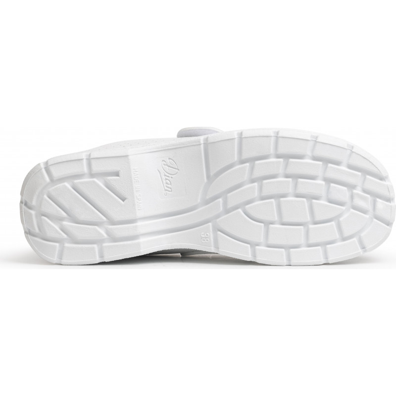 Chaussures blanches micro-perforées à fermeture rapide par velcro