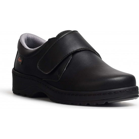 Chaussure de travail en cuir avec fermeture velcro