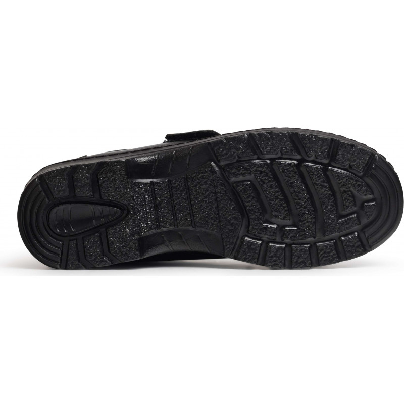 Chaussure de travail en cuir avec fermeture velcro
