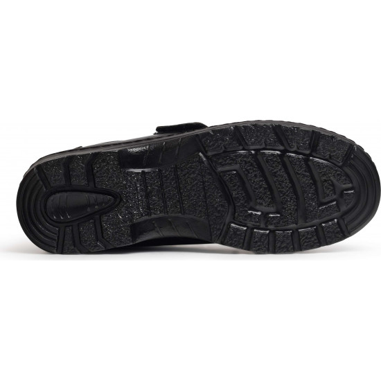 Chaussure de travail en cuir avec fermeture velcro