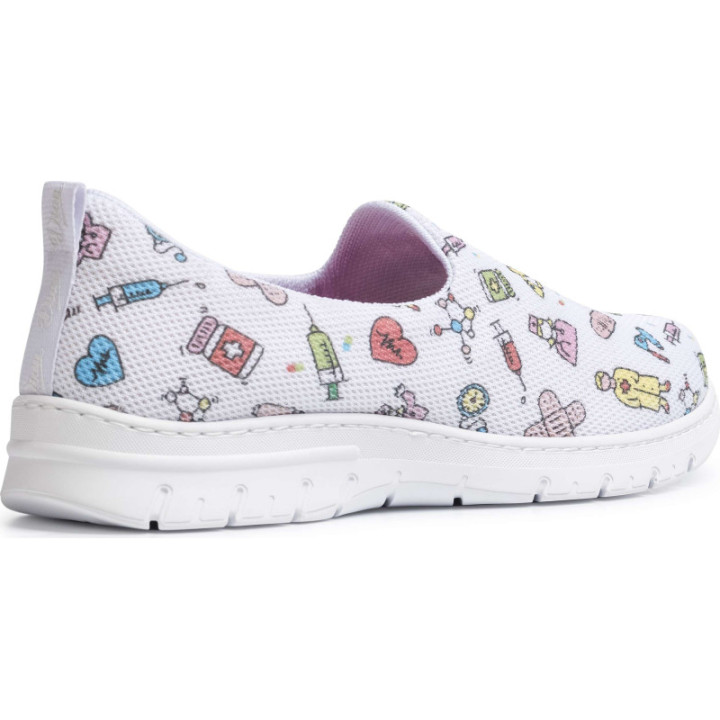 Mocassin médical infirmier léger respirant DIAN blanc